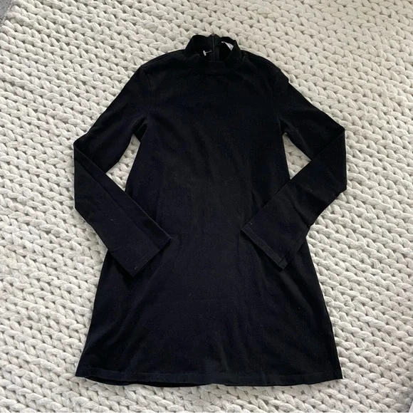 Dress Zara Sleeve Turtleneck Zara Dresses Zara Black Cotton